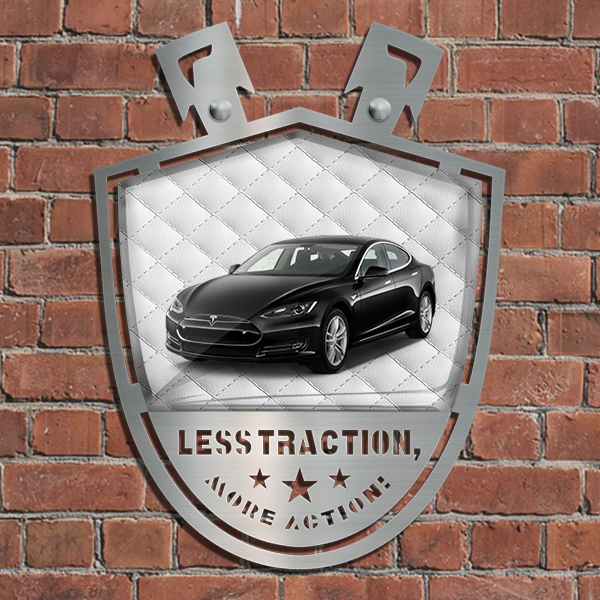 Persönliche Wand-Dekoration-Tuning Chrom in Größe S mit deinem Auto u. Kennzeichen. - auto4style