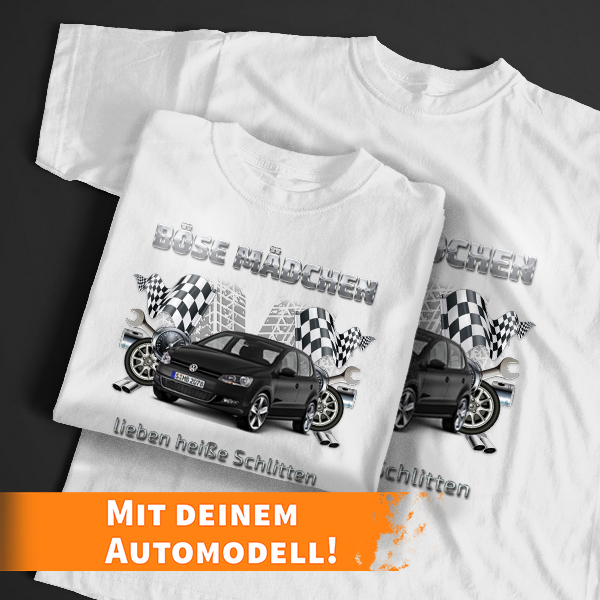 Personalisiertes Tuning T-Shirt Weiß-M mit deinem Auto u. Kennzeichen! - auto4style