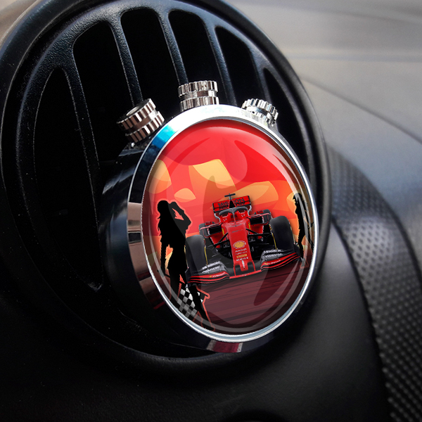 Dein persönlicher Lufterfischer Lüftungshalter mit deinem Auto u. Kennzeichen Chrom-M mit Hintergrund Frauen mit Flaggen! - auto4style