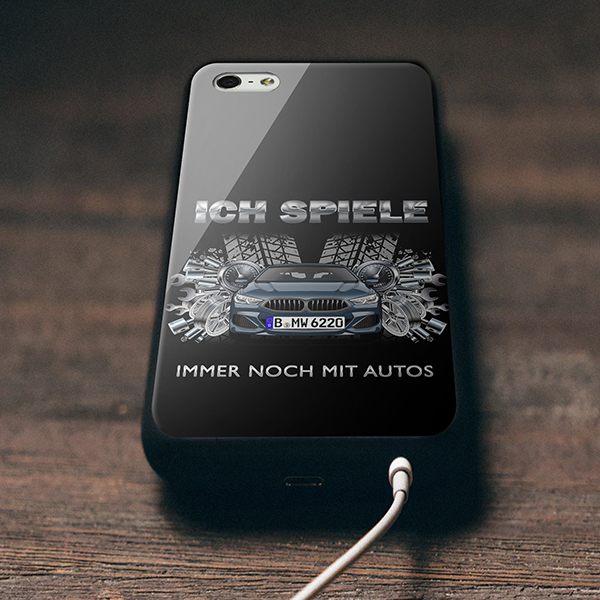 Personalisierte Handyhülle Iphone 5s mit deinem Auto u. Kennzeich en im Design Tuning. Viele Handymodelle im Sortiment. - auto4style