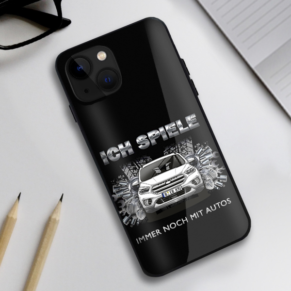Personalisierte Handyhülle für iPhone 13 mit eigenem Auto-Modell und Nummernschild – Perfektes Geschenk für Ihn und Autoliebhaber! - auto4style