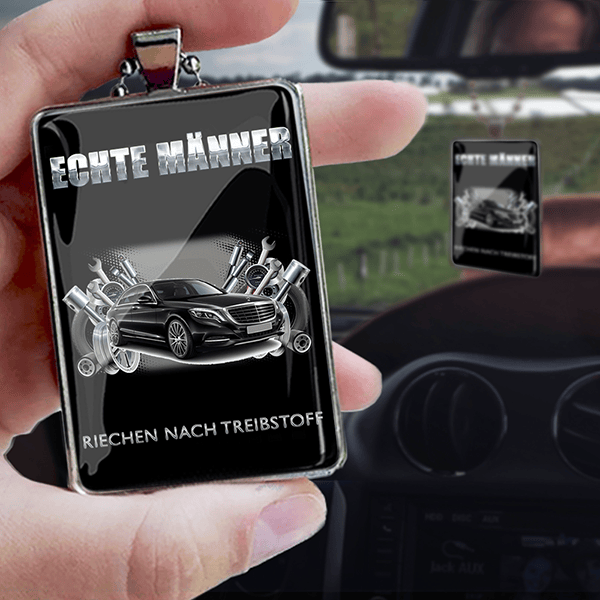 Exklusive Autospiegel Kette mit individuellem Automodell | Besonderes Geschenk für den Freund, kreative Auto-Geschenke. - auto4style