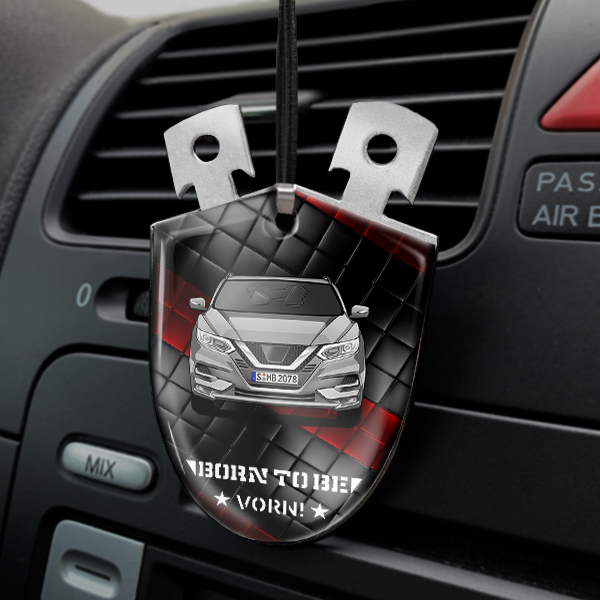 Auto Spiegel Anhänger - Personalisierte Kette mit Modell und Kennzeichen. Das ideale Geschenk für Papa und Auto-Enthusiasten. - auto4style