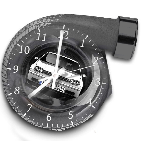 Individuelle Wanduhr mit deinem Auto u. Kennzeichen! Designs und Größen zur Auswahl: M, dark grey - auto4style