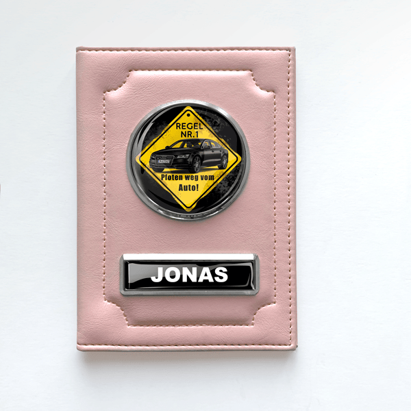 Personalisierte Fahrzeugschein Hülle – Ideales Geschenk für Ihn, kreative Auto Geschenkideen mit Modell und Kennzeichen - auto4style
