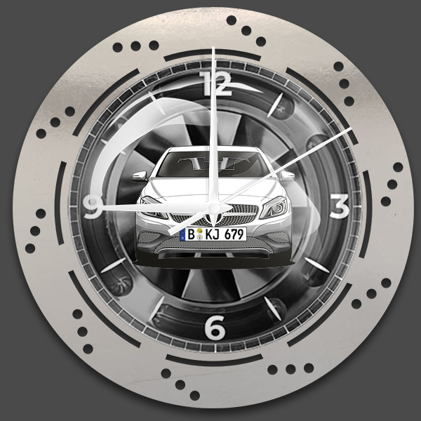 Personalisierte Wanduhr mit Ihrem Auto und Kennzeichen | Ideales Geschenk für Auto-Liebhaber und Männer mit allem - auto4style