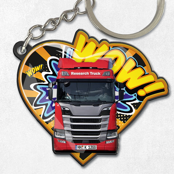 LKW Schlüsselanhänger personalisiert - Das perfekte Geschenk für LKW-Fahrer! Gestalte deinen eigenen Anhänger mit Foto und Wunschtext. - auto4style