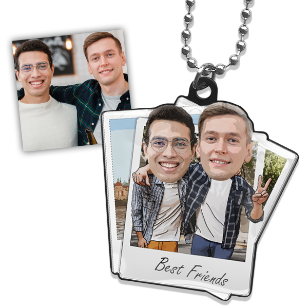 Jahrestag Geschenke für Ihn - Personalisierter Foto-Rückspiegelanhänger - Geschenk für den besten Freund - Bedeutungsvolle Erinnerungsstücke
