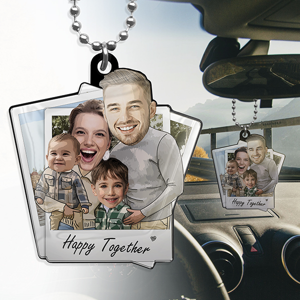 Jahrestag Geschenk für Sie - Personalisierter Foto-Rückspiegelanhänger - Muttertagsgeschenk - Einzigartige Erinnerungsstücke - auto4style