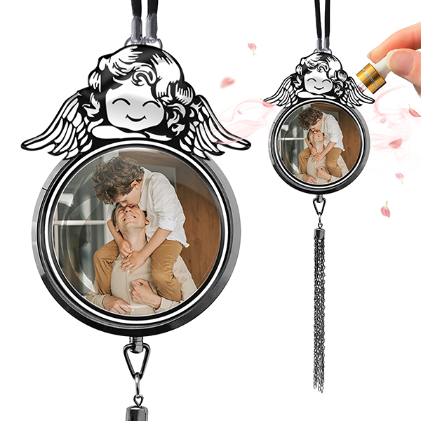Persönliche Schutzengel Autodüfte als Geschenk für besten Papa: mit eurem gemeinsamen Foto. Perfekte Geschenke zum Vatertag hier... - auto4style
