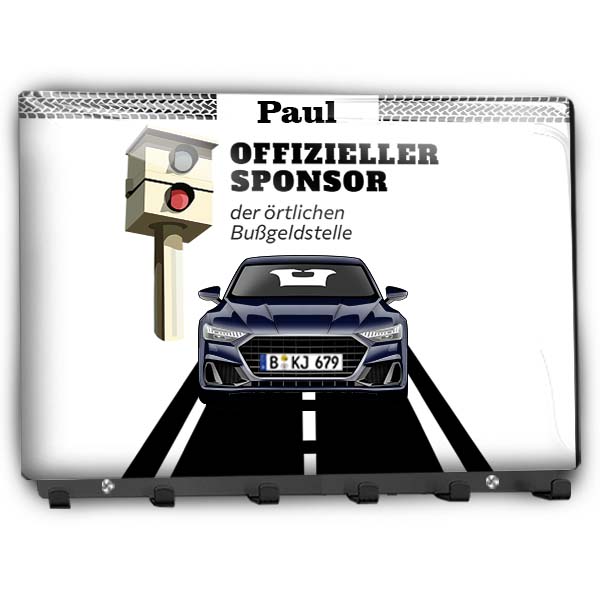 Individuelle Schlüsselleiste mit Ihrem Auto-Modell und Kennzeichen - Einzigartiges Geschenk für Autoliebhaber und Männer, die alles haben!