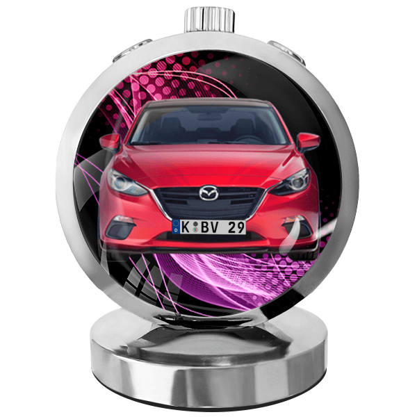 Lufterfrischer fürs Auto: Personalisierter Duft mit Fahrzeugmodell und Kennzeichen. Stilvolles Geschenk für Männer, Autozubehör. - auto4style