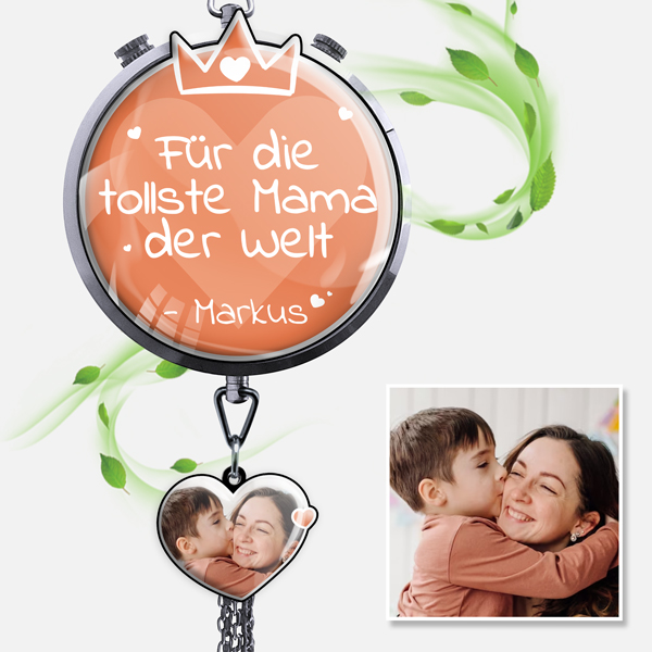 Personalisierter Lufterfrischer Auto mit eigenem Foto und individuellem Text - Ein besonderes Geschenk für Mama und Auto-Begeisterte. - auto4style