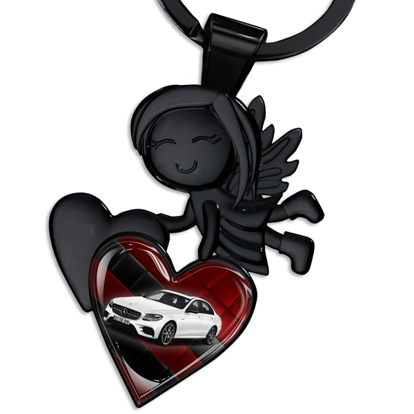 Personalisierter Schutzengel Schlüsselanhänger mit Auto-Modell und Kennzeichen | Geschenk für Papa | Ideales Geschenk zum neuen Auto – Jetzt bestellen