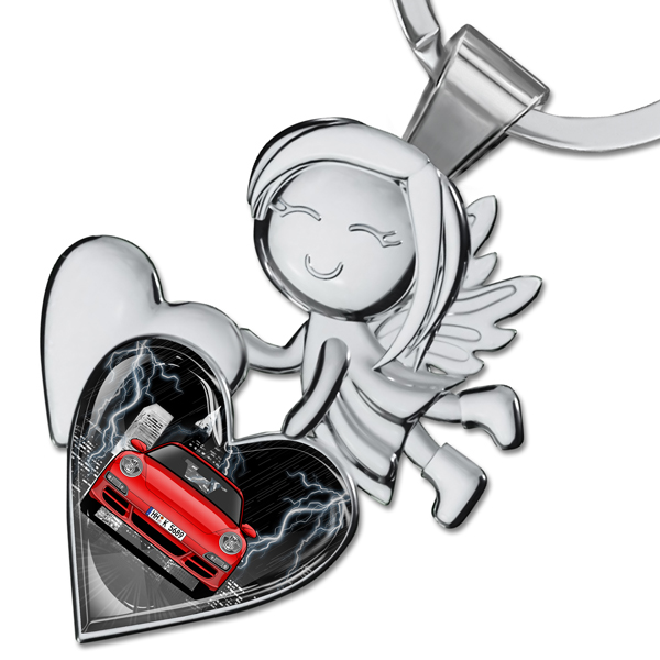 Personalisierter Schlüsselanhänger mit Ihrem Auto und Kennzeichen - Sinnvolles Geschenk für Opa und praktisches Accessoire für Männer - auto4style