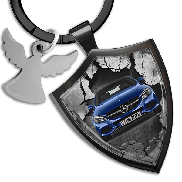 Personalisierter Schlüsselanhänger mit Ihrem Auto-Modell und Kennzeichen: Ideales Vatertagsgeschenk und Geschenke für Autofans! - auto4style
