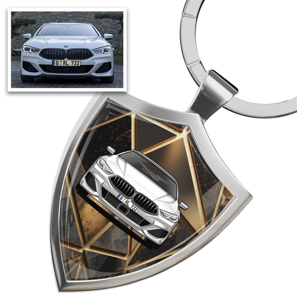 Personalisierter Schlüsselanhänger mit eigenem Auto-Modell und Kennzeichen: Perfektes Geburtstagsgeschenk für Freundin und Geschenk für Autoliebhaber!