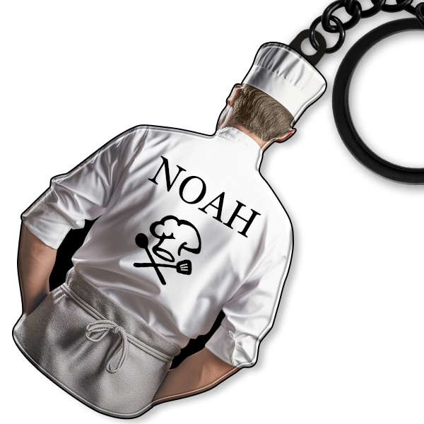 Originelle Geschenkidee für Kochfans: Personalisierter Schlüsselanhänger Koch - TOP Geschenk für Kochkurse - auto4style