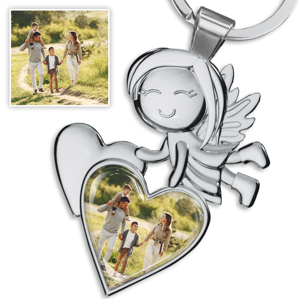 Personalisierter Schlüsselanhänger: Schlüsselanhänger Familie – Individueller Schlüsselanhänger mit Familienfoto, einzigartiges Fotogeschenk