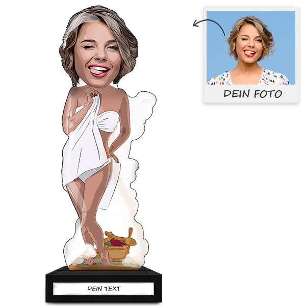 Geschenke für Wellnessliebhaber | Personalisierte Tischdekoration für Sauna-Liebhaber mit Foto - Ideales Wellness Geschenk - auto4style