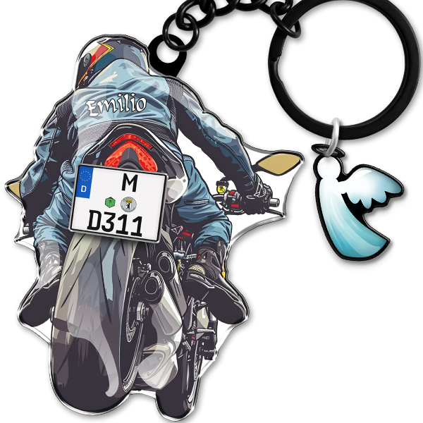 Motorrad Schlüsselanhänger - Perfekte Geschenke für Motorradfahrer, personalisierte Geschenke Ideen! Jetzt dein einzigartiges Geschenk gestalten.