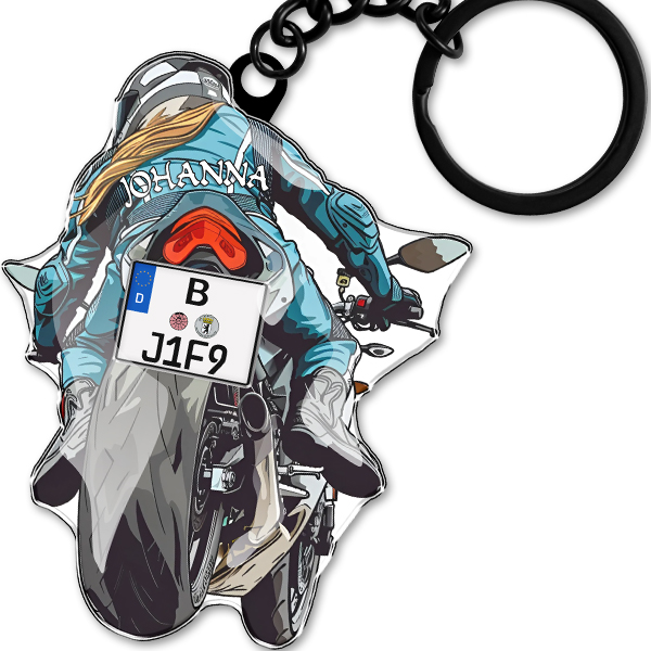 Motorrad Schlüsselanhänger - Kreative Geschenkideen basteln, personalisierte Schlüsselanhänger mit Bild! Gestalte dein einzigartiges Geschenk jetzt.