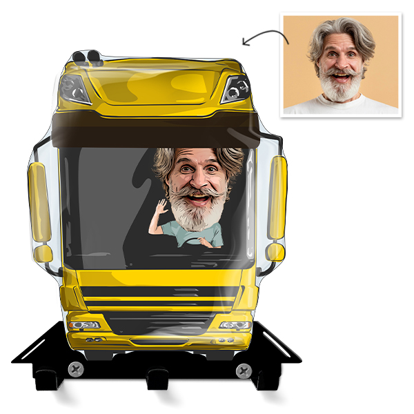 LKW Schlüsselbrett: Personalisierte LKW Deko & Geschenke für LKW-Fahrer - Einzigartige Geschenkidee für Trucker und Lastwagen-Fans - auto4style