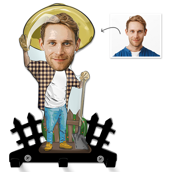 Personalisierter Bauern-Schlüsselbrett: Geschenk für Landwirte & Landwirtschaftsfans Deko - Einzigartige Schlüsselhalter für das Landleben