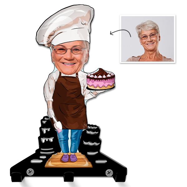 Schlüsselleiste für den Koch: Konditorinmeisterin Geschenke & Lustige Geschenke für Köche - Personalisierte Schlüsselhalter für Backenthusiasten