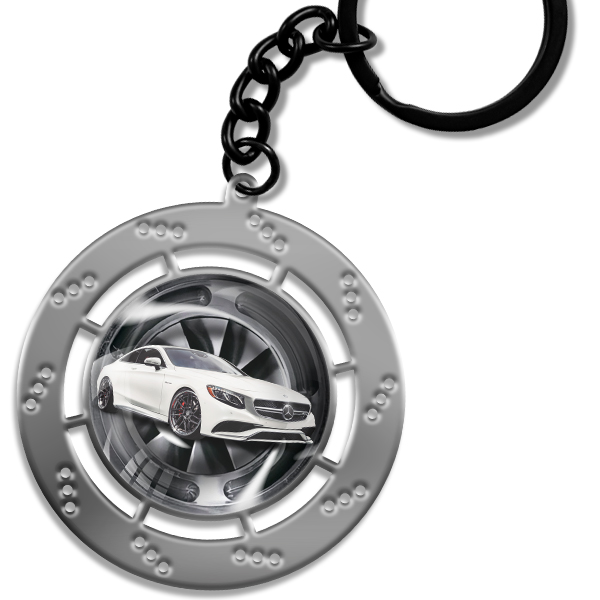 Bremsscheibe Schlüsselanhänger – Personalisierter Auto Schlüsselanhänger mit Foto, Einzigartiges Geschenk für Autoliebhaber und Auto-Fans