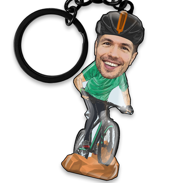 Personalisierte Schlüsselanhänger für Mountainbiker | Einzigartige Geschenke für MTB Fahrer mit Foto - Kreative Geschenkideen für Radfahrer