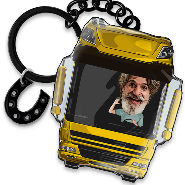 Personalisierte Schlüsselanhänger mit LKW | Einzigartige Geschenkideen für LKW-Fahrer mit persönlichem Foto - Geschenke mit individuellem Touch
