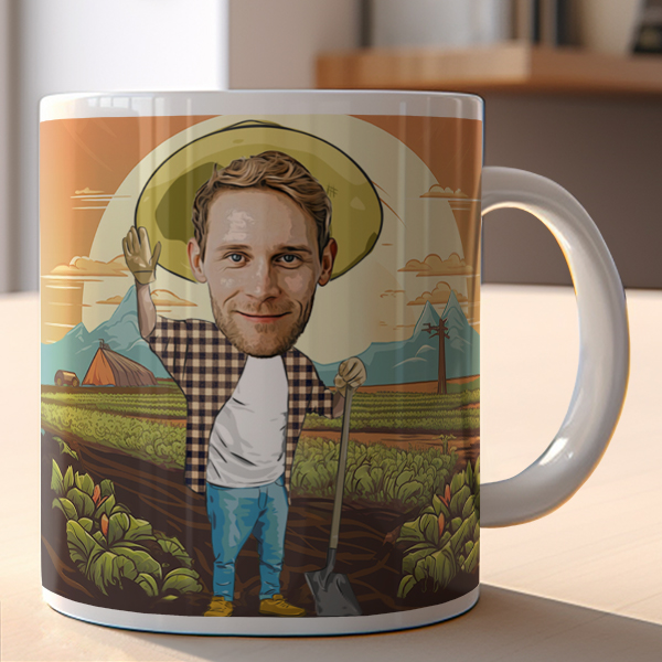Individuelle Tasse für Landwirte mit deinem Foto | Einzigartige Landwirtschaft Tasse als Geschenk für Landwirte u. Bauern | Kreativ und humorvoll!