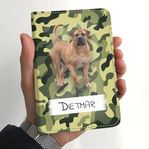Hundepass-Inhaber mit Foto - Leder Haustierpasshülle Personalisiert, perfektes Geschenk für Hundebesitzer, stilvoller Schutz für den Hundeausweis