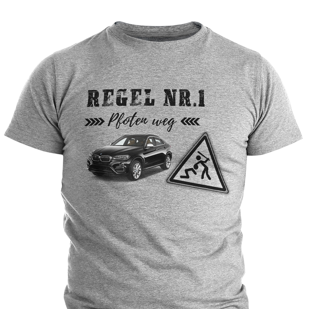 T-Shirt mit Nummernschild und Foto – T-Shirt Geschenk Autofahrer – T-Shirt Auto individuell – Lustiges Geschenk für Autofahrer einzigartig!