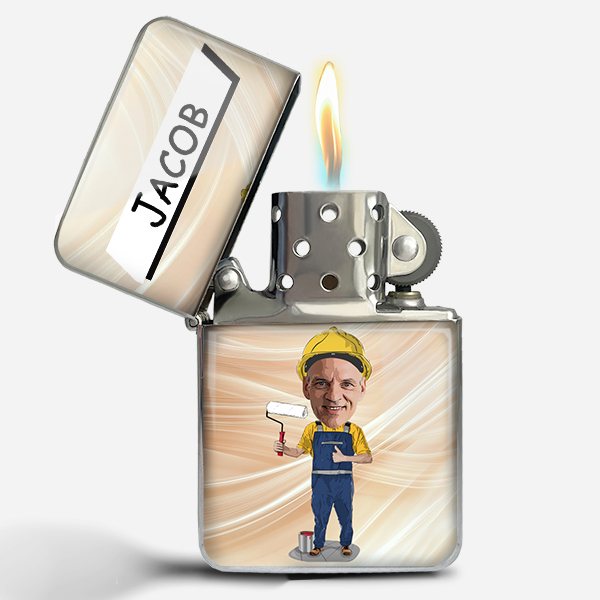 Personalised lighter for painter – Lighter with name for painter – Creative and unique gift for painter – Perfect accessory for painter